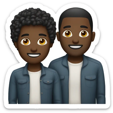 a black person showing his husband sticker
