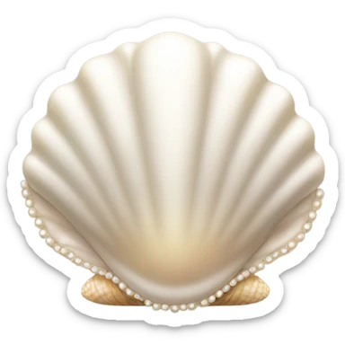 shell with pearl sticker