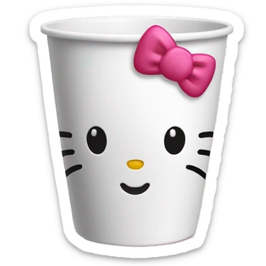 hello kitty empty cup sticker