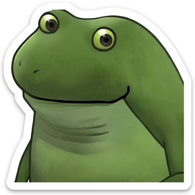 Realistic bufo merch sticker