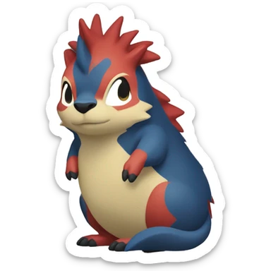 quilava pixeled sticker