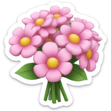 pink flower bouquet  sticker