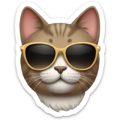 Cat with sunglasses sticker