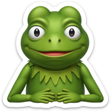 Tired Kermit frog  sticker
