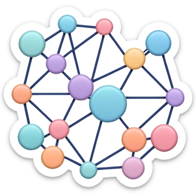 Can you create a picture for an AI LLM model router showing it as a hub connecting different LLMs? Make it pastel colored and abstract
 sticker