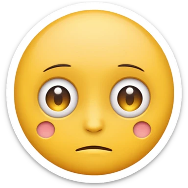 emoji with *NO* eyebrows staring into your soul  sticker