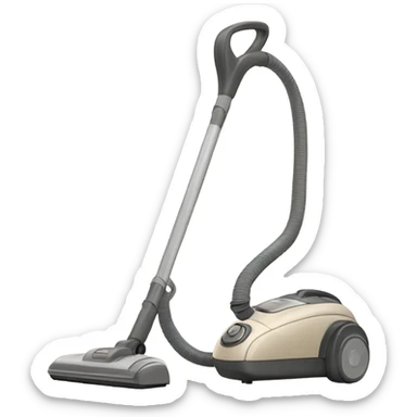 Stick vacuum cleaner beige grey sticker