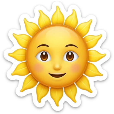 Sun in sky sticker
