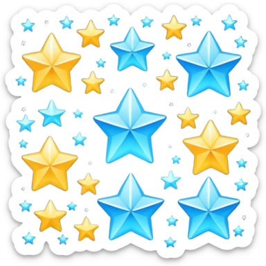 Rayos, centellas y estrellas en color azul con expresiones de furia sticker