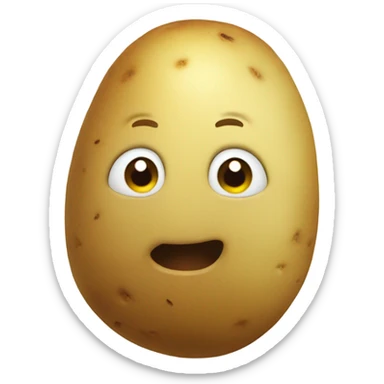 A cute potato that’s alive  sticker