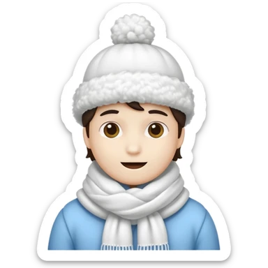 marshmallow guy with accessories sticker