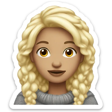 Blonde cozy winter  sticker