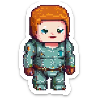 Minecraft-style character with exaggerated curves inspired by the 'gyatt' meme, blocky pixel art, playful and humorous, no text sticker