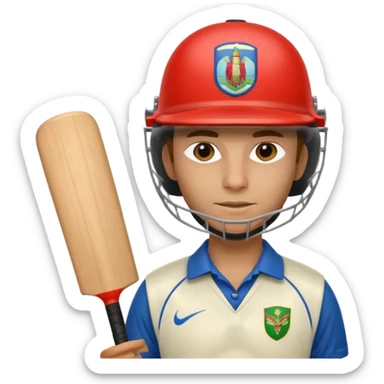 cricket batsman sticker