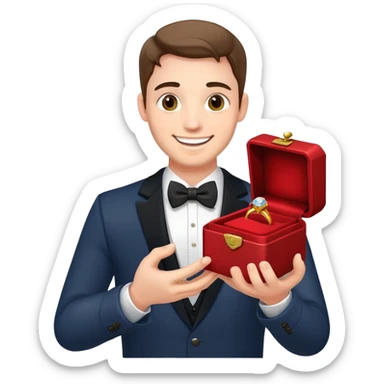 Man proposing  sticker