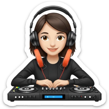 Amelie Lens with DJ table sticker