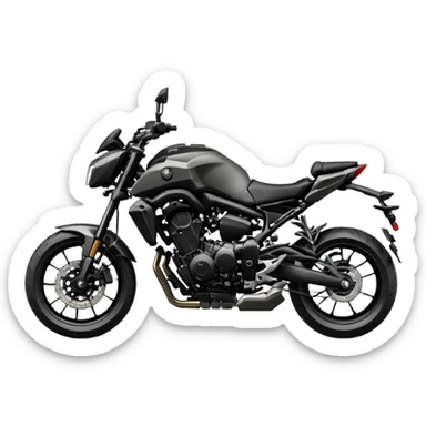 Yamaha MT-07 motorcycle side view sticker