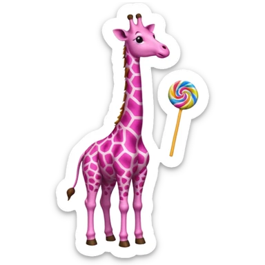 Pink giraffe + 🍭 sticker
