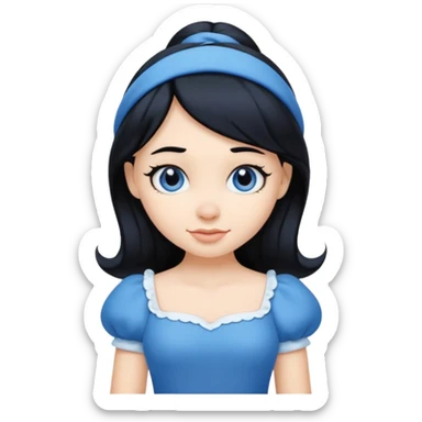 Smurffete with black hair sticker