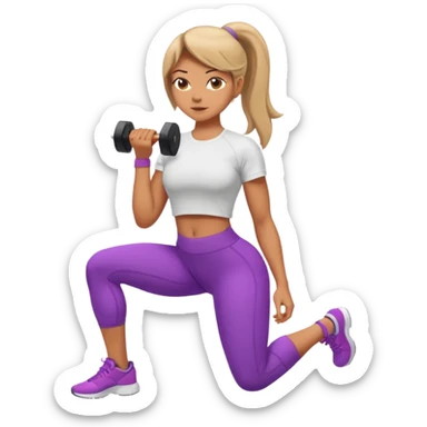 girl working out glutes shirt on sticker