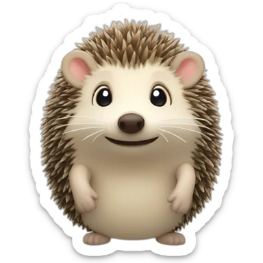 hedgehog plush sticker