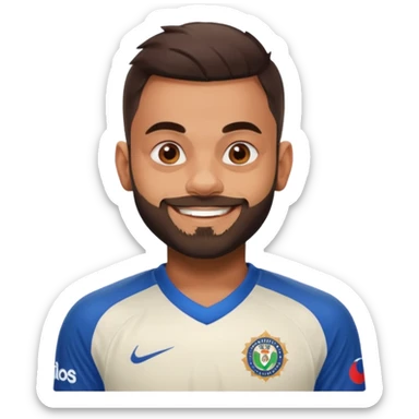 Virat kohli 18 jersey sticker