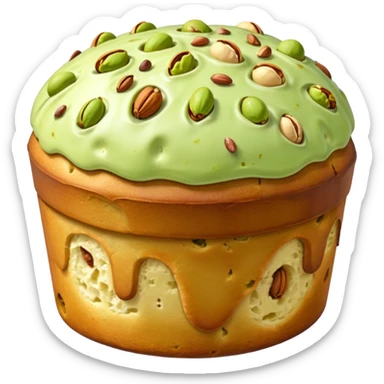 pistacchio panettone con glassa al pistacchio  sticker