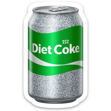 Glittery can of Diet Coke sticker