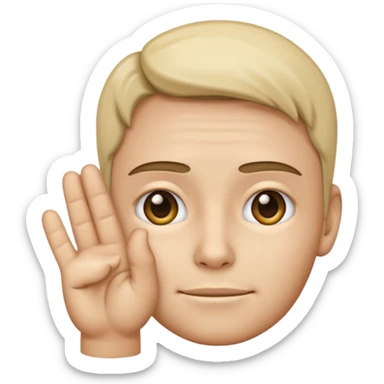 Simple old-style android emoji, but with a awkward emoji, mixed with a 👉👈 on the outside of the emoji. sticker