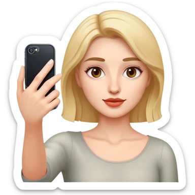 woman taking a selfie sticker
