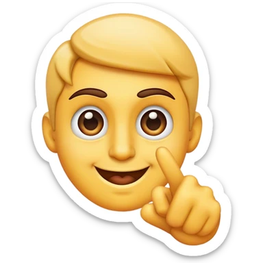 Smirking face with pointing fingers sticker