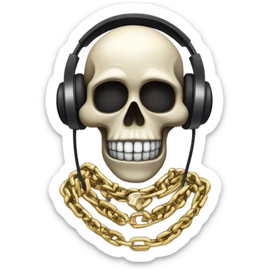 skull rapping  sticker
