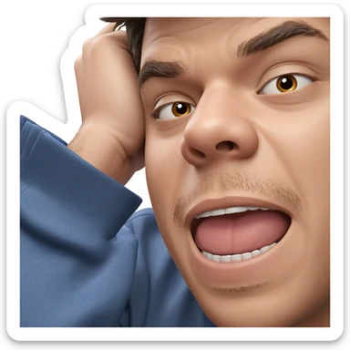 realistic portrait of a man sticker