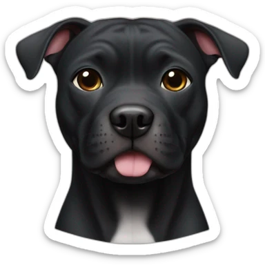 Black pittbull sticker