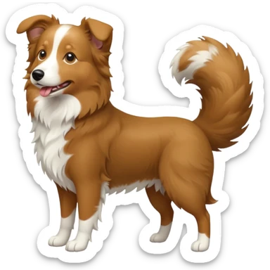 Tan Border Collie tail sticker