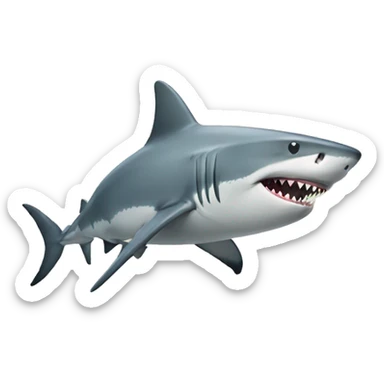 shark holding Gun sticker