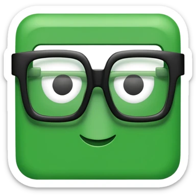 Green Square Spects. only spects. sticker