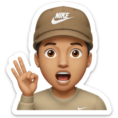 Ragazzo con cappello Nike mulatto che dice col Police in su sticker