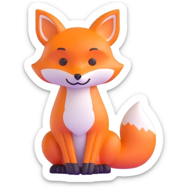 crazy fox sticker
