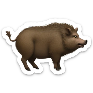 the boar smokes a cigarette sticker