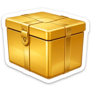 Clean Gold box direct frontal view sticker