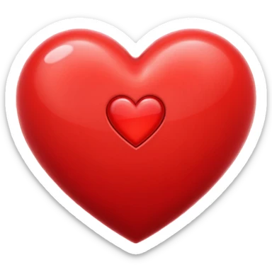 red beating heart symbolizing love sticker