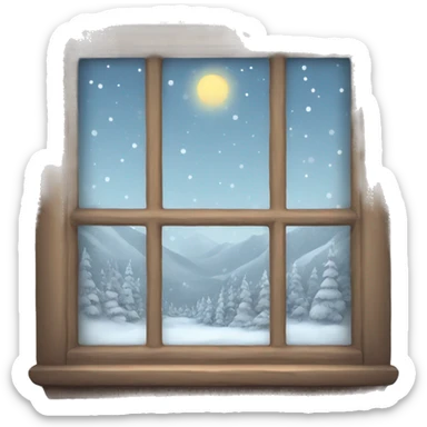 Cozy winter window sticker