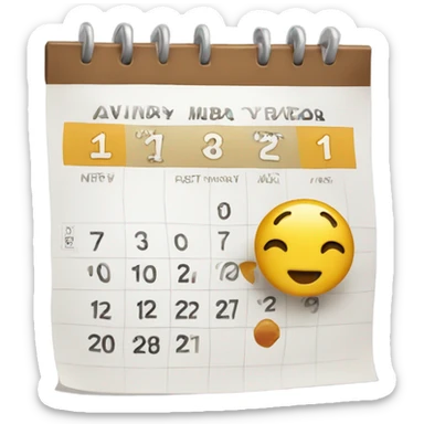 february 14 calendar  sticker