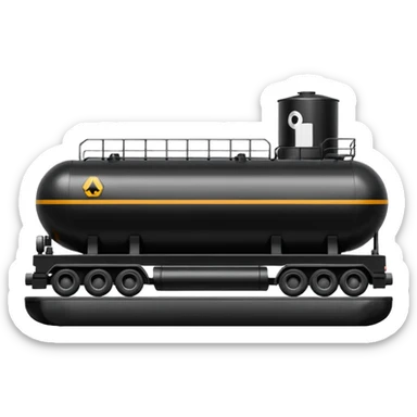 Generate a black oil tanker sticker