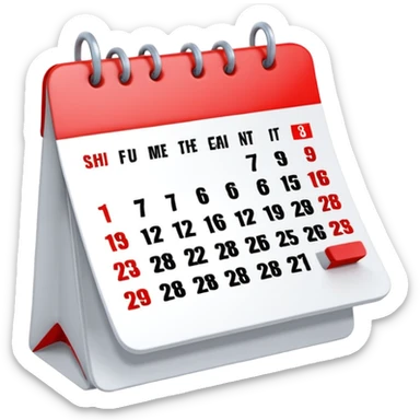 2026/ 03/ 08 Calendar 3D animation  Ai sticker