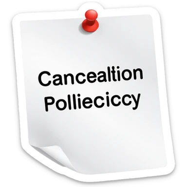 free cancellation policy sticker
