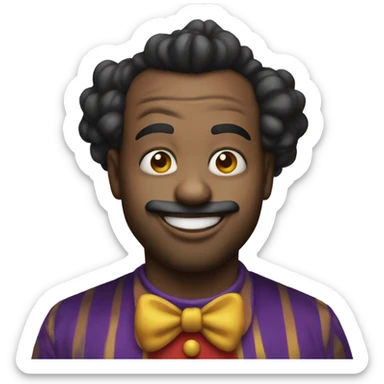 Dominic as a clown sticker