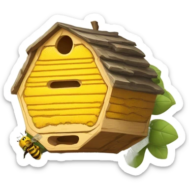 Bee hive on a tree sticker