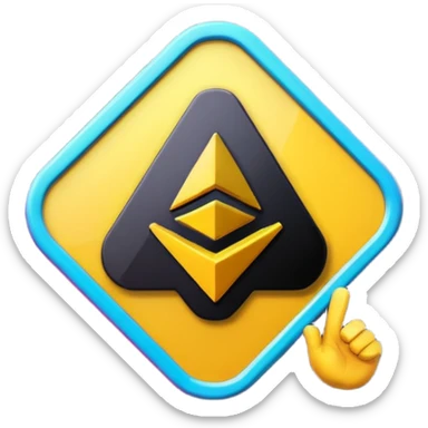 Binance logo with emoji celebration  sticker